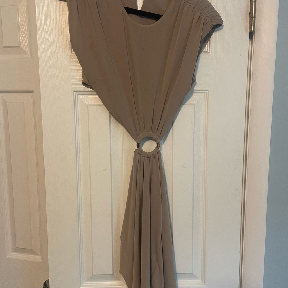Lovers + Friends Backless Tan Dress